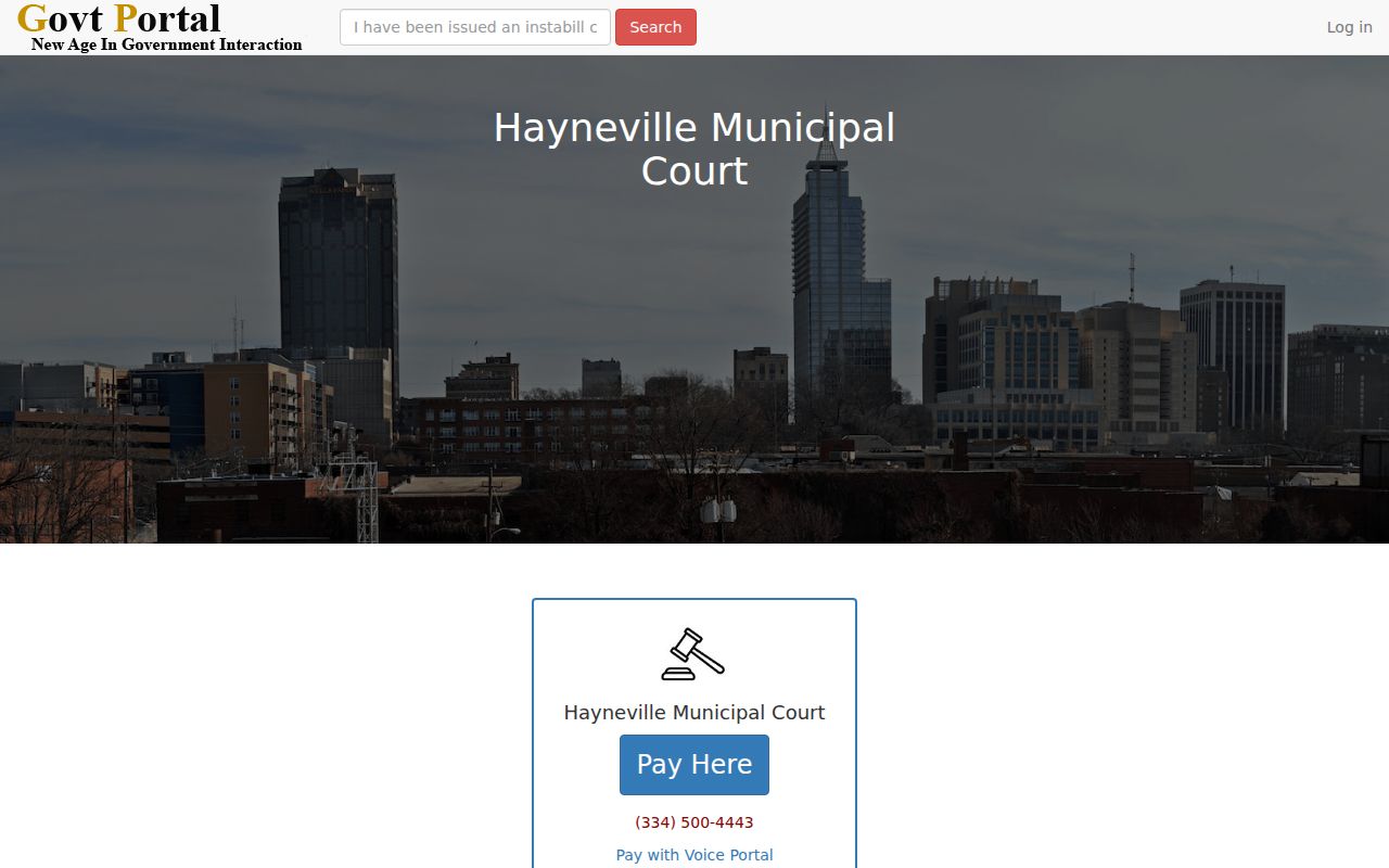 Hayneville warrant search municipal court payment portal